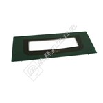 Hotpoint Top Oven Outer Door Glass w/ Green Detail