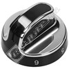 Electruepart Hob Control Knob - Black/Chrome