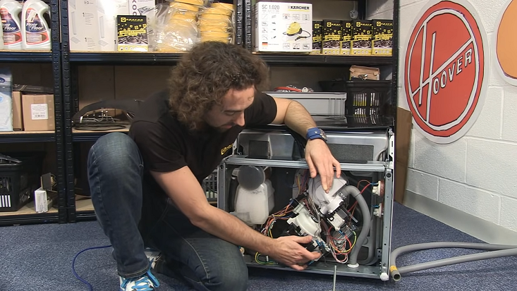 Checking Around The Terminals At The Bottom Of The Capacitor Attached To The Motor For Burns Or Bulges 