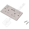 Wellco White 13 AMP 2-Gang Socket With Two USB Ports