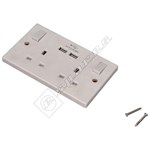 Wellco White 13 AMP 2-Gang Socket With Two USB Ports