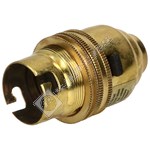 Wellco Brass BC 1/2" Screw Entry Switched Lampholder