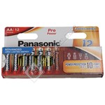 Panasonic AA Pro Power Alkaline Batteries 1.5V - Pack of 12