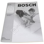 Bosch Operating/Installation Instructions