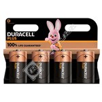 Duracell Alkaline D Plus 100% Extra Life - Pack of 4