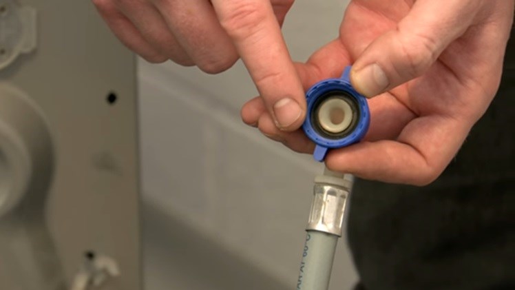 Check the condition of the washing machine drain hose seal