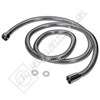 Electruepart Stainless Steel 1/2" x 11mm Bore Chrome Plated Shower Hose - 1.5M