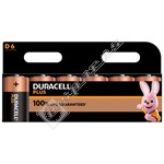 Duracell Alkaline D Plus 100% Extra Life - Pack of 6