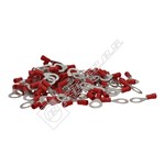 Electruepart Red 8mm Hole Ring Terminal - Pack of 100