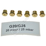 Whirlpool Set of nozzles G20/G25