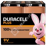 Duracell Alkaline 9V Plus 100% Extra Life - Pack of 4