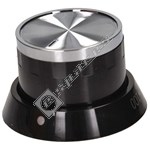 Beko Hob Control Knob - Black & Chrome