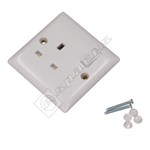 Wellco White Slimline 1 Gang 13A Plug Socket