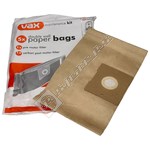 Vax Vacuum Cleaner Paper Bag & Filter Kit - Pack of 5