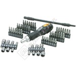 Rolson Ratchet Handle Screwdriver Bit & Socket Set - 58 Piece