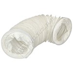 Electruepart White PVC Vent Hose - 1M