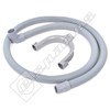 Universal Straight to Hooked End 1.5m Drain Hose - For 21mm Outlets