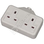 Wellco 13A Twin Trailing Rubberised Socket - White