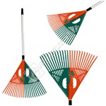 Rolson 2-in-1 Garden Telescopic Leaf Rake & Collector