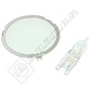 Bosch Cooker Hood 20W Lamp Repair Set - Glass Cover / Lamp / Ring