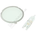 Bosch Cooker Hood 20W Lamp Repair Set - Glass Cover / Lamp / Ring