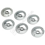 Electrolux Cooker Silver and White Control Knob Kit - Pack of 6