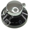 Electruepart Hotplate & Grill Control Knob - Black & Chrome