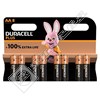 Duracell Alkaline AA Plus 100% Extra Life - Pack of 8