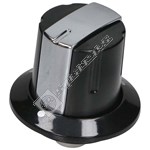 Leisure Hob Control Knob - Black & Silver