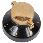 Belling Black/Gold Hob Hotplate Control Knob