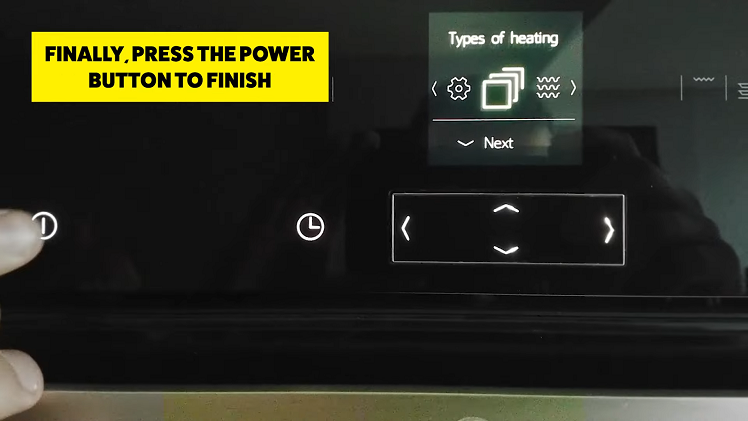 Finish by pressing the power button again.