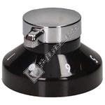 Electruepart Hotplate Control Knob - Black & Chrome