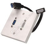 AV:Link Multimedia Wallplate with 8K HDMI and USB 3.0 Sockets