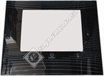 Indesit Main Oven Outer Door Glass w/ Black Detailing - 413 x 493