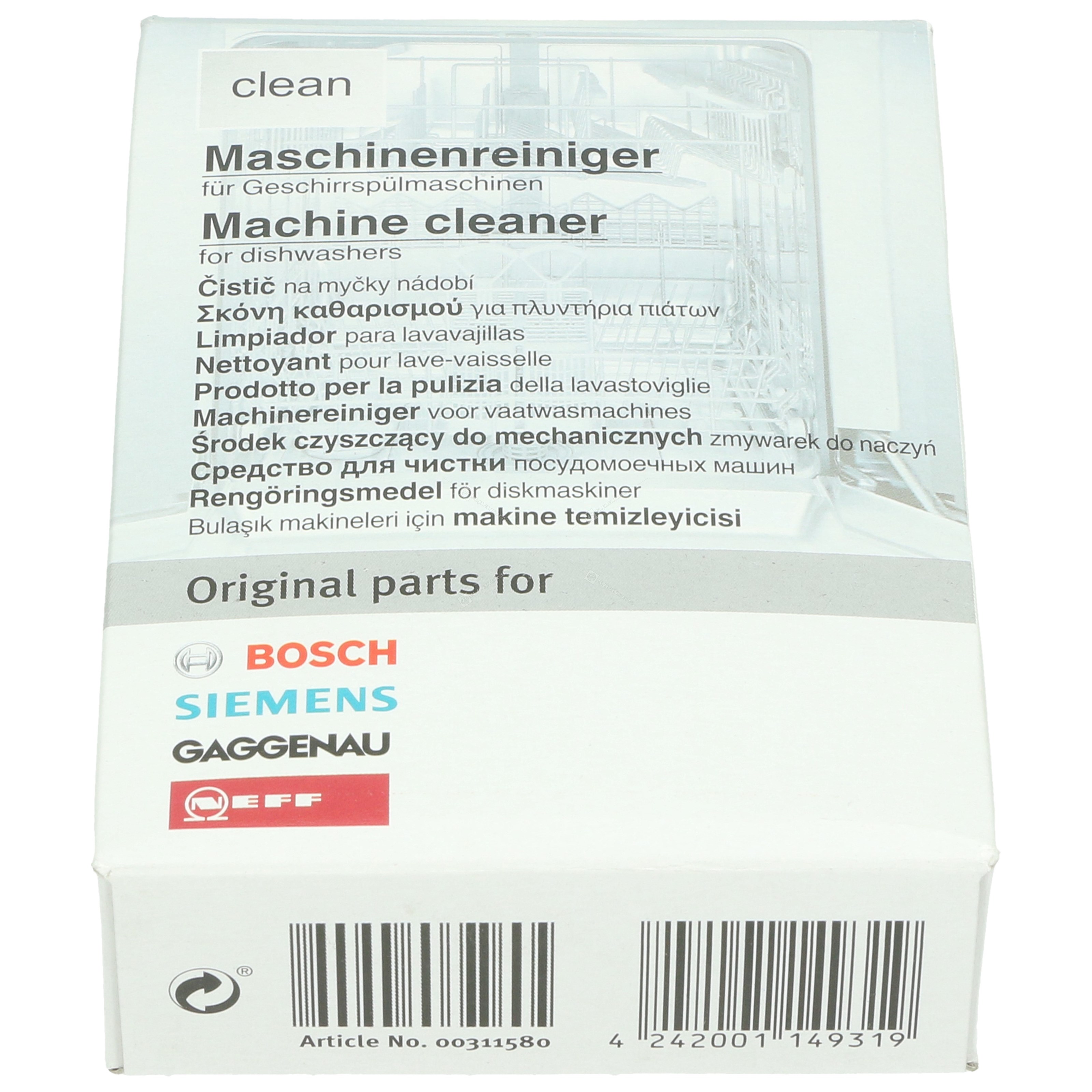 bosch dishwasher cleaning powder
