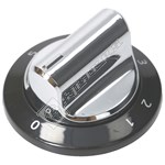Beko Top Oven Control Knob - Black/Chrome