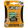 JCB AAA Rechargeable Batteries 900mAh Ni-MH 1.2V Pack of 4
