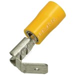 Electruepart Yellow 6.3mm Male/Female Push-On Adaptor - Pack of 100