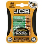 JCB AA Rechargeable Batteries 1200mAh Ni-MH 1.2V - Pack of 4