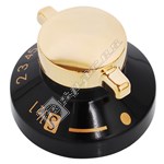Stoves Black and Gold Oven Control Knob