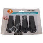 Kingfisher Heavy Duty Rubber Door Stop Wedges - Pack of 4
