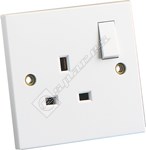 Wellco White Single Switched Socket