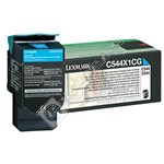 Lexmark Genuine C544X1CG Extra High Yield Cyan Toner Cartridge