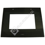 Main oven outer door glass black