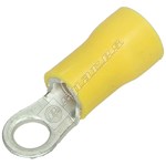 Electruepart Yellow 4mm Hole Ring Terminal - Pack of 100