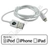 Compatible MFI Approved Lightning Cable & Micro USB – 1M White