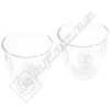 DeLonghi Coffee Maker Glass Cappuccino Cups (Pack Of 2)