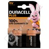 Duracell Alkaline 9V Plus 100% Extra Life - Pack of 2