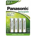 Panasonic AA Rechargeable Batteries 1900mAh Ni-MH Pack of 4