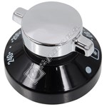 Stoves Oven Control Knob - Black & Chrome